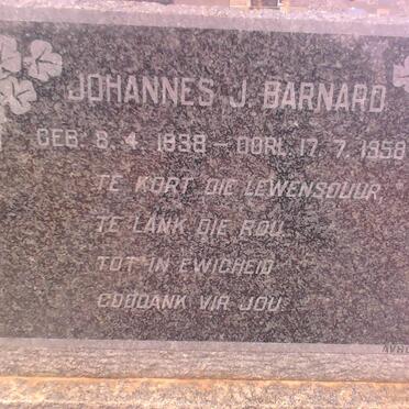BARNARD Johannes J. 1938-1958