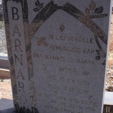 BARNARD Wena 1936-1989