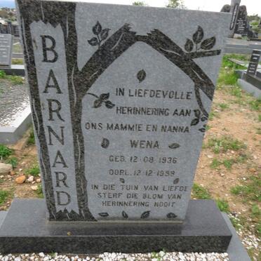 BARNARD Wena 1936-1989