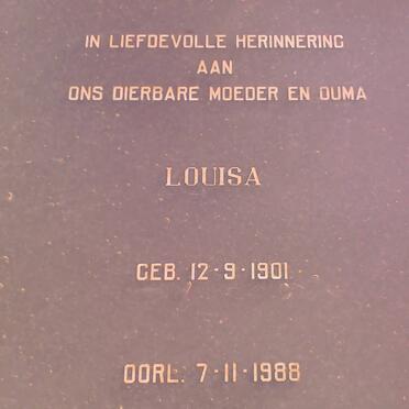 BARNARDT Louisa 1901-1988