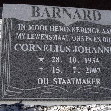 BARNARD Cornelius Johannes 1934-2007