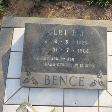 BENCE Gert P.J. 1925-1968