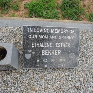 BEKKER Ethalene Esther 1941-2012