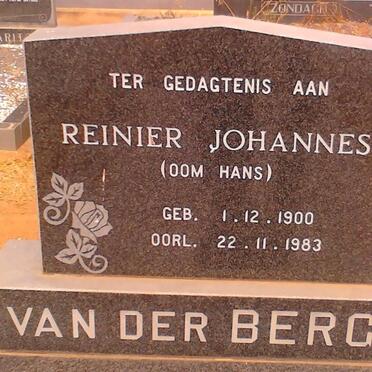 BERGH Reinier Johannes, van der 1900-1983