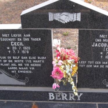 BERRY Cecil 1920-1978 &amp; Jacoba Johanna 1924-1990