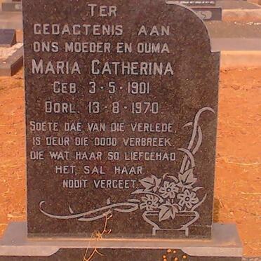 BERG Maria Catherina, van der 1901-1970