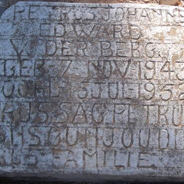 BERG Petrus Johannes Edward, van der 1943-1952