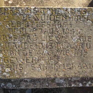BEZUIDENHOUT Jurgens Johannes 1854-1945