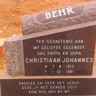 BEHR Christiaan Johannes 1913-1981