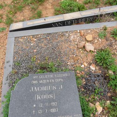 BERG Jacobus J., van der 1912-1987 