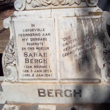 BERGH Sarah nee MEIRING 1893-1947