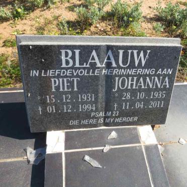 BLAAUW Piet 1931-1994 & Johanna 1935-2011