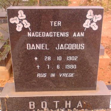 BOTHA  Daniel Jacobus 1902-1980