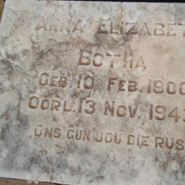 BOTHA Anna Elizabeth 1900-1943
