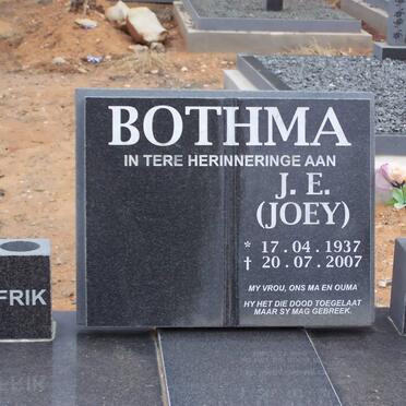 BOTHMA J.E. 1937-2007
