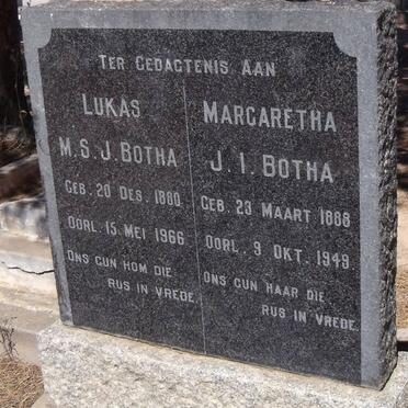 BOTHA Lukas M.S.J. 1880-1966 &amp; Margaretha J.I. 1888-1949