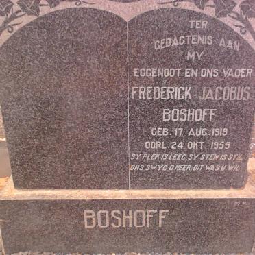 BOSHOFF Frederrick Jacobus 1919-1955
