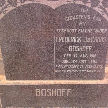 BOSHOFF Frederrick Jacobus 1919-1955