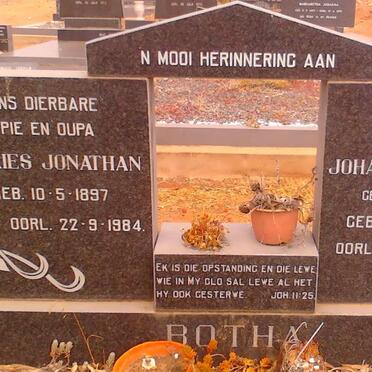BOTHA Andries Jonathan 1897-1984 &amp; Johanna Susanna 1899-1983