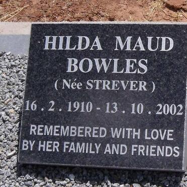 BOWLES Hilda Maud nee STREVER 1910-2002