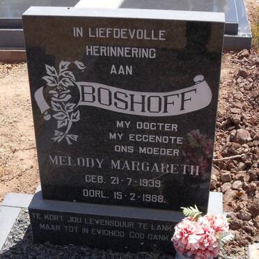 BOSHOFF Melody Margareth 1939-1988