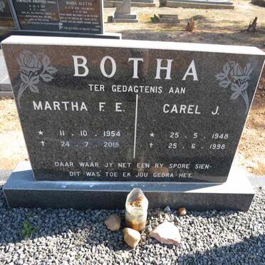 BOTHA Carel J. 1948-1998 & Martha F.E. 1954-2015