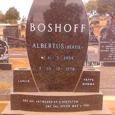 BOSHOFF Albertus 1954-1974
