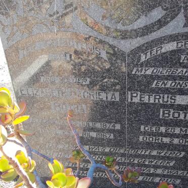 BOTHA Petrus Jakob 1870-1950 &amp; Elizabeth Magrieta 1874-1967