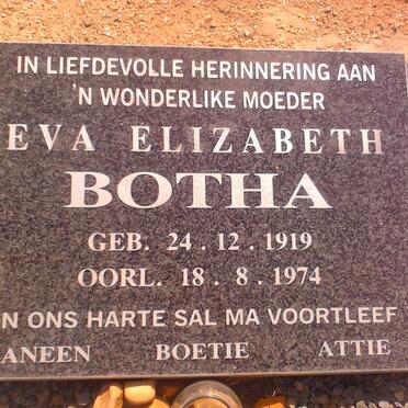 BOTHA Eva Elizabeth 1919-1974