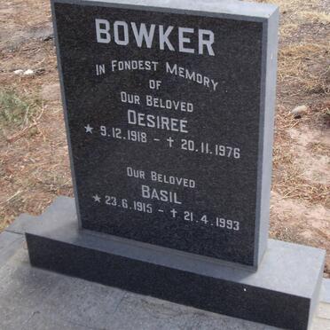 BOWKER Basil 1915-1993 &amp; Desiree 1918-1976