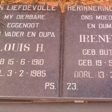 BOSHOFF Louis H. 1910-1985 &amp; Irene M. BUTLER 1913-2003
