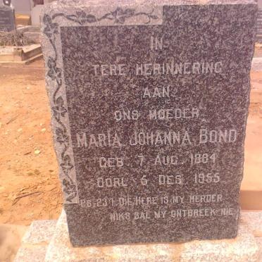 BOND Maria Johanna 1864-1955