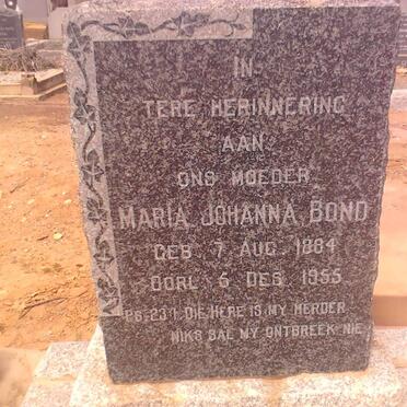 BOND Maria Johanna 1864-1955