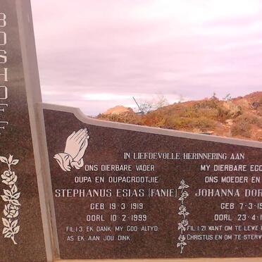 BOSHOFF Stephanus Esias 1919-1999 &amp; Johanna Dorothea  1917-1985