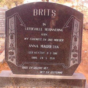 BRITS Anna Magrietha nee KEYTER 1910-1976