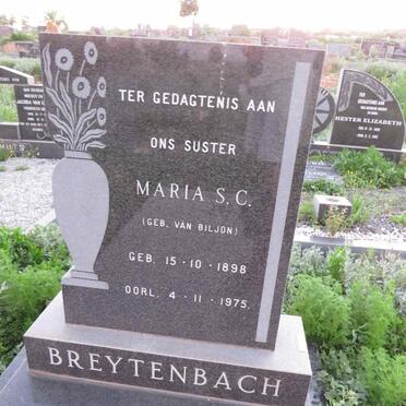 BREYTENBACH Maria S.C. nee VAN BILJON 1898-1975