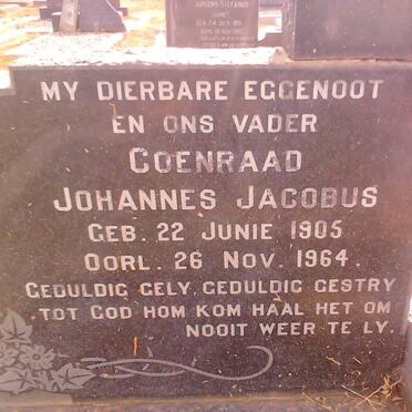 BRIEDENHANN Coenraad Johannes Jacobus 1905-1964 &amp; Hester Maria Magdalena 1906-1978