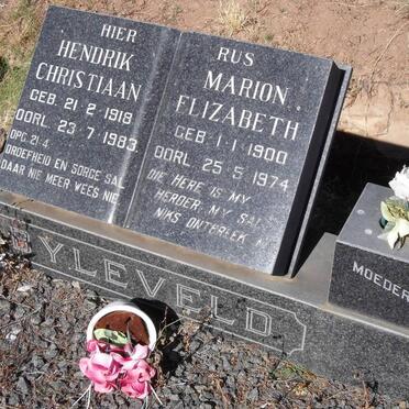 BYLEVELD Hendrik Christiaan 1918-1983 &amp; Marion Elizabeth 1900-1974