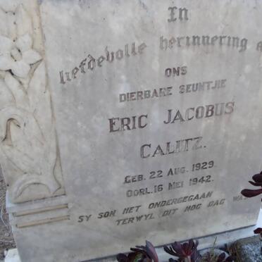 CALITZ Eric Jacobus 1929-1942
