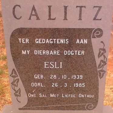 CALITZ Esli 1939-1985