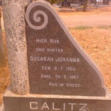 CALITZ Susarah Johanna 1905-1967