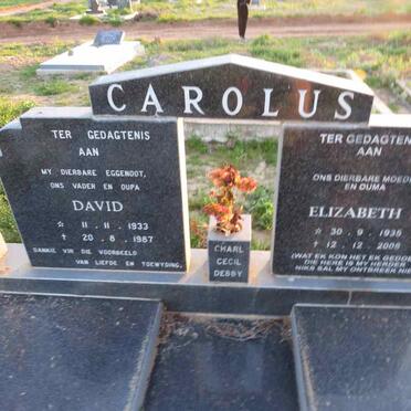 CAROLUS David 1933-1987 & Elizabeth 1935-200?