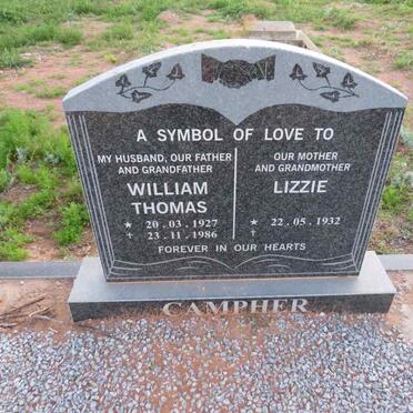 CAMPHER William Thomas 1927-1986 & Lizzie 1932-
