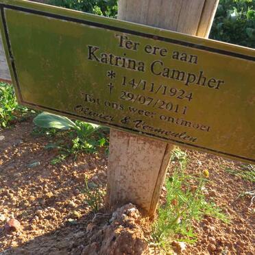CAMPHER Katrina 1924-2011