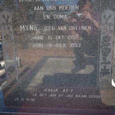 CALITZ Matthys Christian 1901-1949 &amp; Mynie van GREUNEN 1900-1983