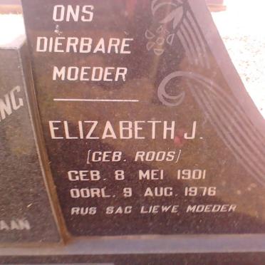 CALITZ Fred Thomas 1901-1969 &amp; Elizabeth J. ROOS 1901-1976