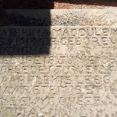 CAMPHER Kathrina Magdulena nee v.d. BERGH 1881-1945