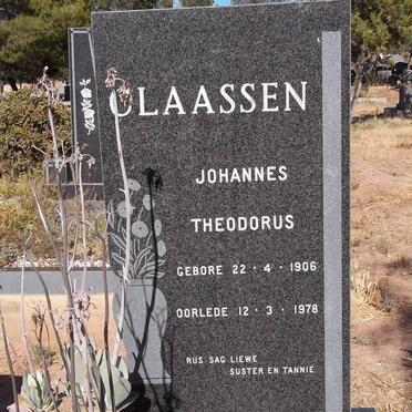 CLAASSEN Johannes Theodorus 1906-1978