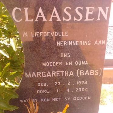 CLAASSEN Margaretha 1924-2004