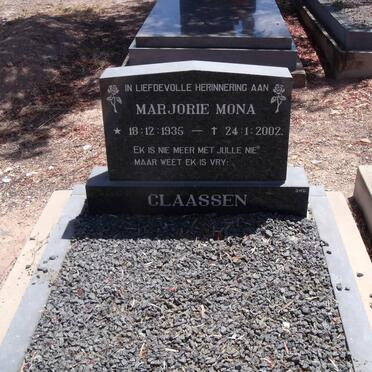 CLAASSEN Marjorie Mona nee WATERSON 1935-2002